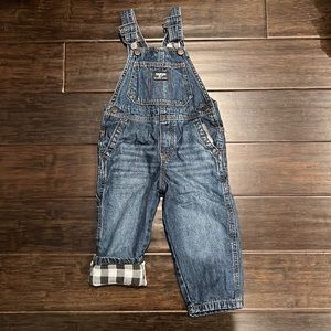 Oshkosh B’gosh fleece lined overalls 2t